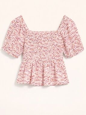 Old Navy Smocked Peplum Top